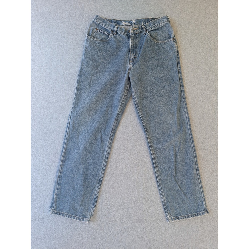 Lee Relaxed Fit Straight Leg Jeans Mens 30x29 Medium Wash Blue Denim Vintage